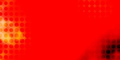 Light Red, Yellow vector background with bubbles.