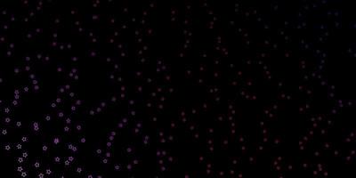 Dark Purple, Pink vector pattern with abstract stars.
