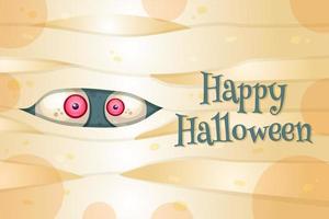 Happy Halloween vector postcard template