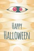 Happy Halloween greeting card vector template