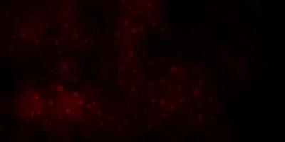 Dark Red vector texture with beautiful stars.