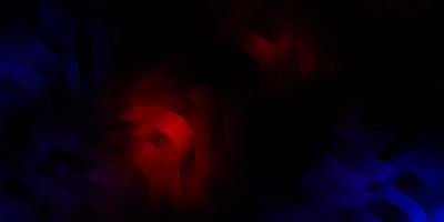 Dark Red vector background with curves.