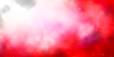 Light Red vector layout with bright stars.