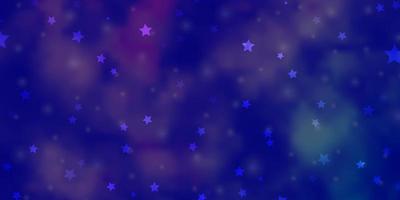 Light Purple vector background with small and big stars.