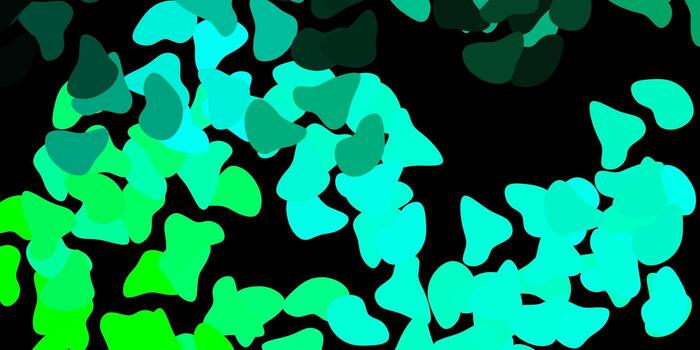 Dark green vector template with abstract forms.
