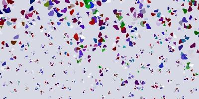 Light multicolor vector backdrop with chaotic shapes.