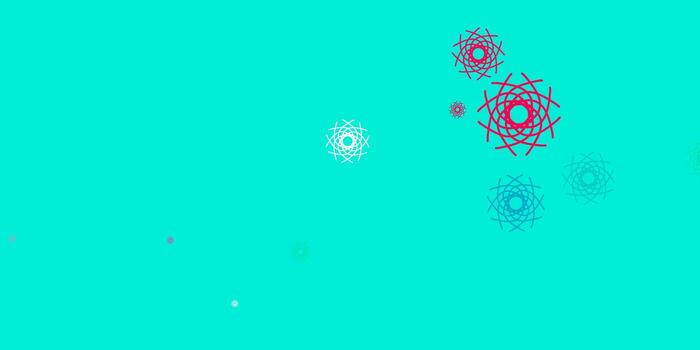 Light Green, Red vector pattern with abstract shapes.