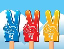 Color set of foam hands. vector