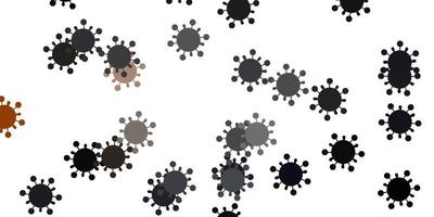 Light yellow vector background with covid-19 symbols.