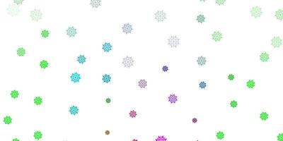 Light multicolor vector pattern with colored snowflakes.