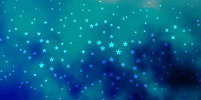 Dark BLUE vector pattern with abstract stars.