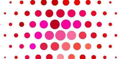 Light Red vector template with circles.