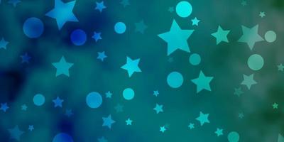 Light BLUE vector layout with circles, stars.