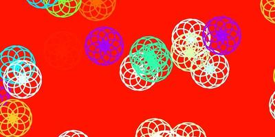 Light Multicolor vector background with bubbles.