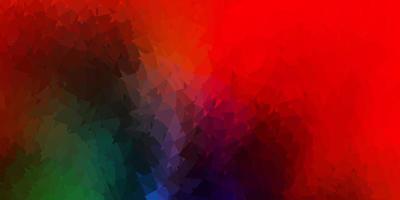 Dark multicolor vector abstract triangle template.