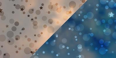 Vector background with circles, stars.