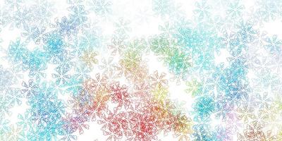 Light multicolor vector abstract backdrop with leaves.