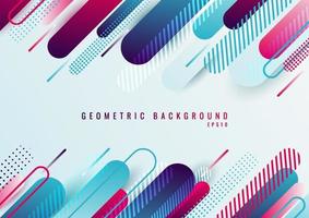 Abstract blue and pink geometric rounded line diagonal pattern vector