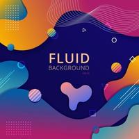 Abstract background fluid shape vibrant gradient color vector