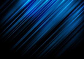 Abstract blue stripe diagonal lines light on black background with space for your text vector