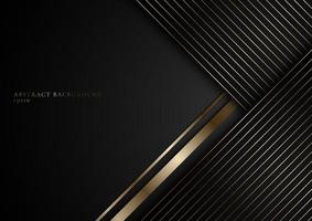 Abstract stripes golden lines on black background vector