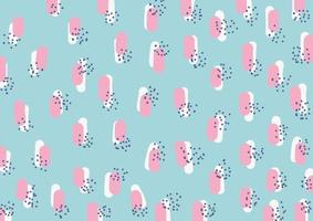 Abstract pattern hand drawn blob and different brush strokes pastel color vector