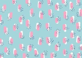 Abstract pattern hand drawn blob and different brush strokes pastel color vector