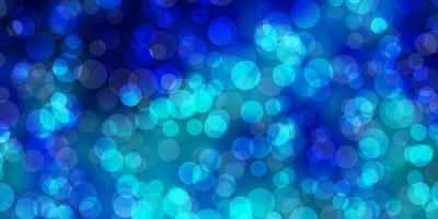 Light BLUE vector background with spots.