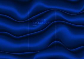 Abstract blue cloth fold silk texture satin velvet material or fluid wave shape background luxury style vector