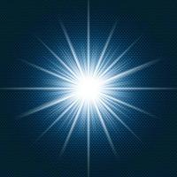 Starlight Shining flare with rays on dark blue gradient background and chevron pattern texture. vector