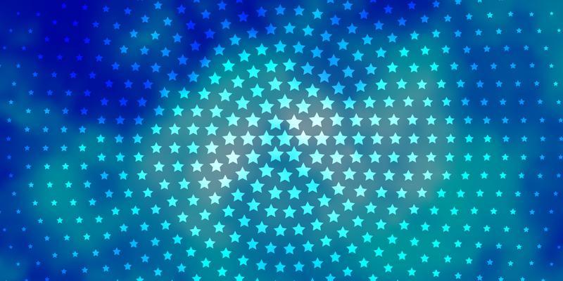 Light BLUE vector texture with beautiful stars.