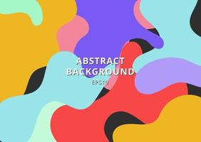 Abstract colorful free form shape background. Fluid forms shapes vibrant color. vector