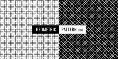 Abstract black and white geometric square border pattern background. vector