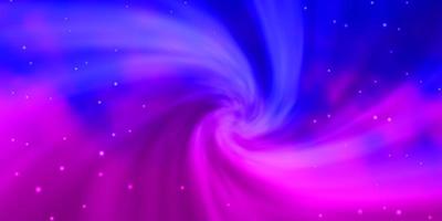 Light Purple, Pink vector background with small and big stars.