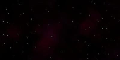 Dark Purple vector texture with beautiful stars.