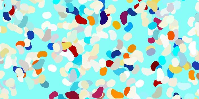 Fondo de vector azul claro, amarillo con formas aleatorias.