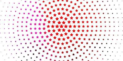 Light Pink, Yellow vector texture with beautiful stars.