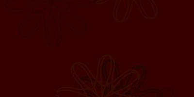 Light Orange vector natural artwork with flowers.
