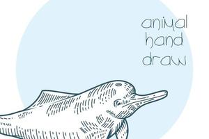 Hand drawn animal banner vector