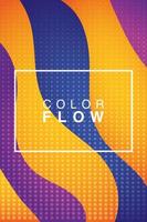 color vivid flow with rectangle frame background poster vector