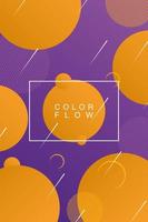 color vivid flow with rectangle frame background vector