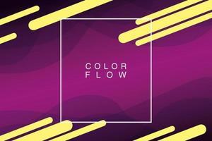 vivid color flow with square frame background poster vector