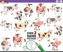 find two same cows educational game for children