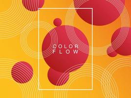 vivid color flow with rectangle frame background poster vector