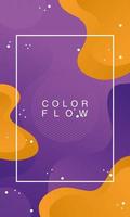 color flow with rectangle frame background vector