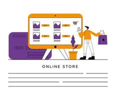 banner de tienda online vector