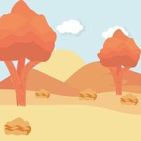 Outdoor landscape scene vector