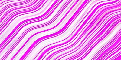 Light Purple, Pink vector background with bent lines.