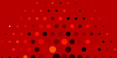 Light Red, Yellow vector background with bubbles.