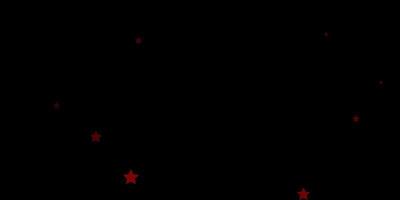 Dark Red vector texture with beautiful stars.